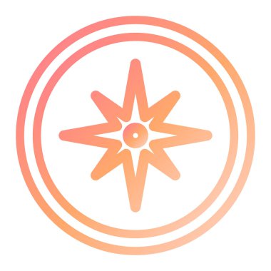 Pusula. Web simgesi basit illüstrasyon