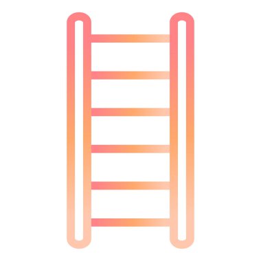 Merdiven. Web simgesi basit illüstrasyon 