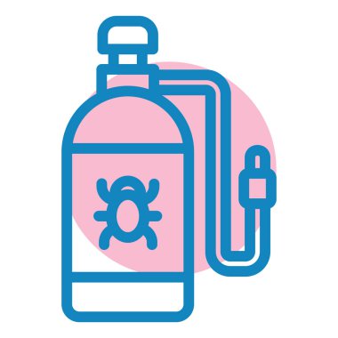 Su şişesi. Basit resimleme