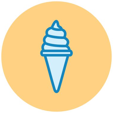 Dondurma koni vektör simgesi