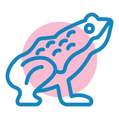 Kurbağa. Web simgesi basit illüstrasyon