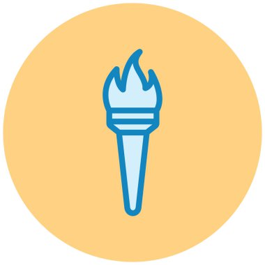 Meşale. Web simgesi basit illüstrasyon