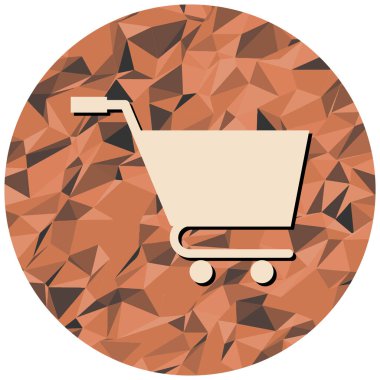 Alışveriş arabası ikonu. vektör illüstrasyonu