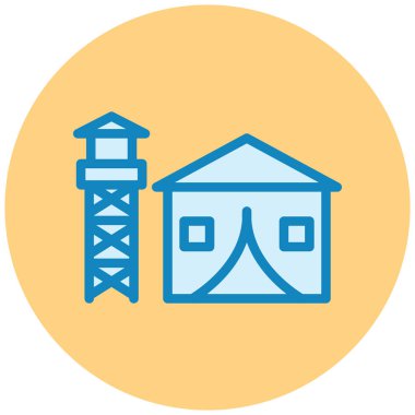 Bina. Web simgesi basit illüstrasyon