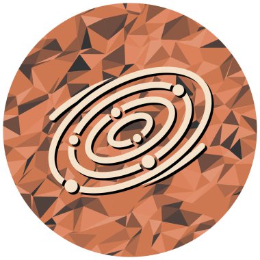 Galaksi simgesinin vektör illüstrasyonu