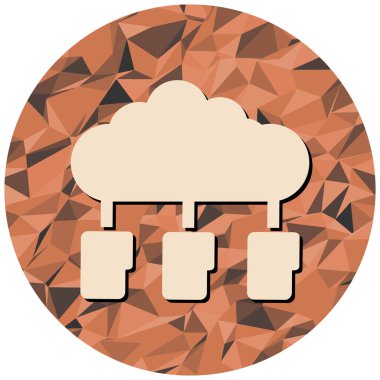 Bulut. Web simgesi basit illüstrasyon