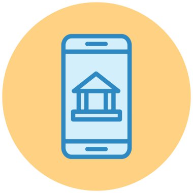 mobil bankacılık vektör simgesi modern basit tasarım