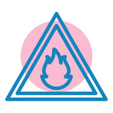 Yangın. Web simgesi basit illüstrasyon