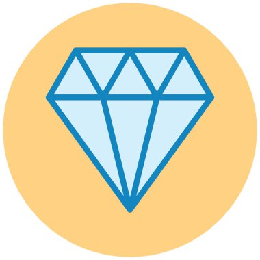 Elmas. Web simgesi basit illüstrasyon