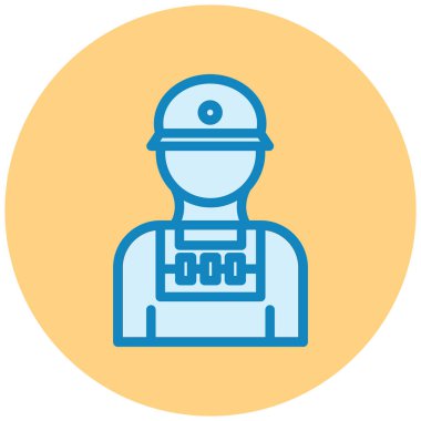 Miğferli bir adamın vektör çizimi