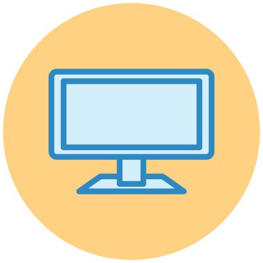 Monitör. Web simgesi basit illüstrasyon