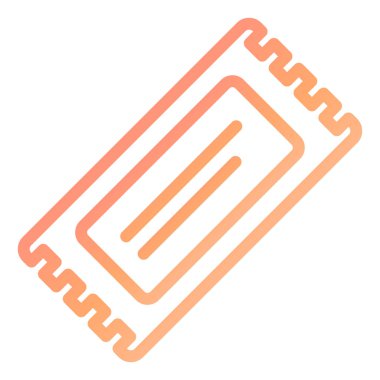 Bilet simgesinin vektör illüstrasyonu