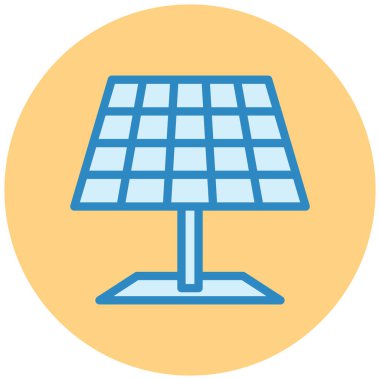 Güneş paneli. Basit resimleme