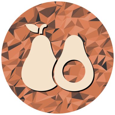 Avokado. Web simgesi basit tasarım