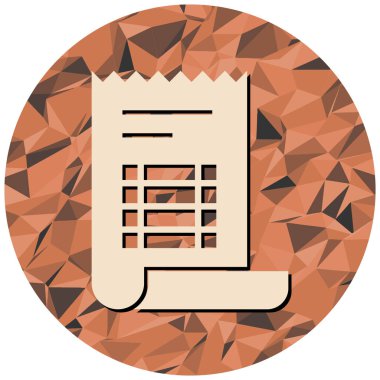 Modern belge simgesinin vektör illüstrasyonu