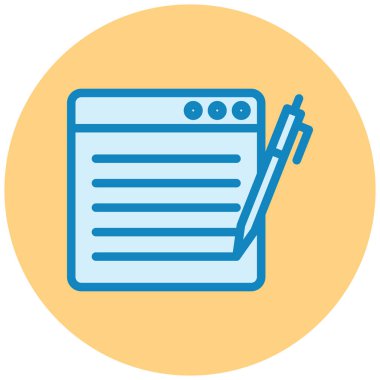 Web tarayıcı simgesi, vektör illüstrasyonu basit tasarım