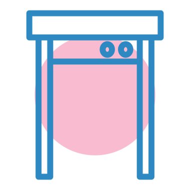 Bir havlu simgesinin vektör illüstrasyonu