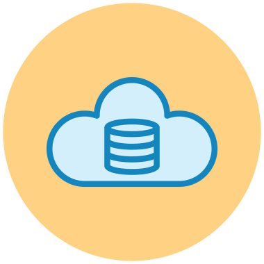 Bulut. Web simgesi basit illüstrasyon