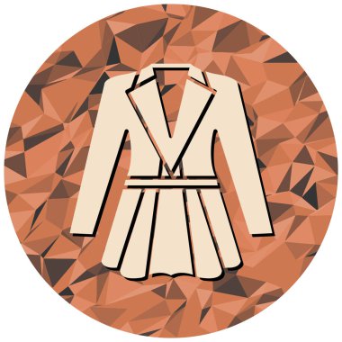 moda, ceket, kravat, ceket, kravat, kıyafet, aksesuar, daire. Basit satır simgesi