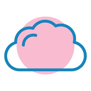 Bulut. Web simgesi basit illüstrasyon