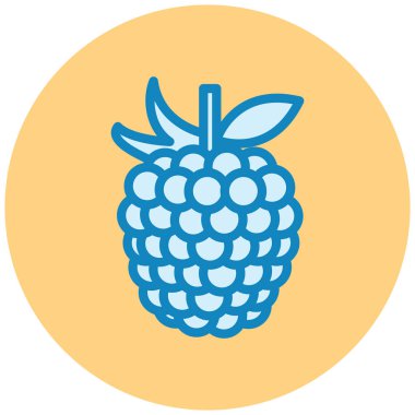 Ahududu. Web simgesi basit illüstrasyon