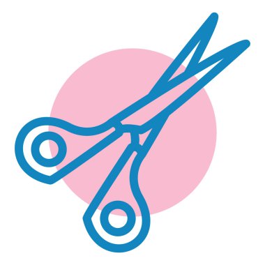 Makas. Web simgesi basit illüstrasyon