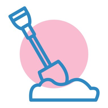 kürek simgesi vektör illüstrasyonu