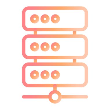 veritabanı. Web simgesi basit illüstrasyon