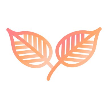 Yapraklar. Web simgesi vektör illüstrasyonu