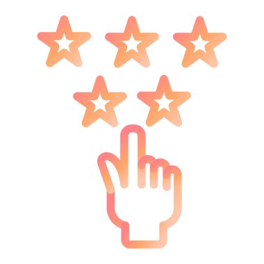 Reyting. Web simgesi basit illüstrasyon 