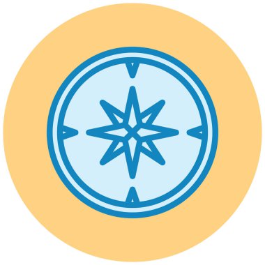 Pusula. Web simgesi basit illüstrasyon