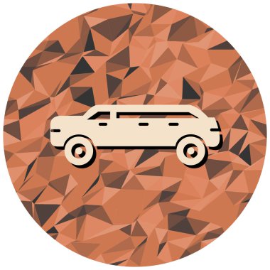 Araba ikonu. Web için taksi vektör simgelerinin düz çizimi