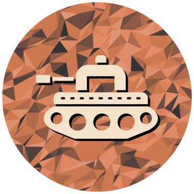 tank ağ simgesi basit illüstrasyon