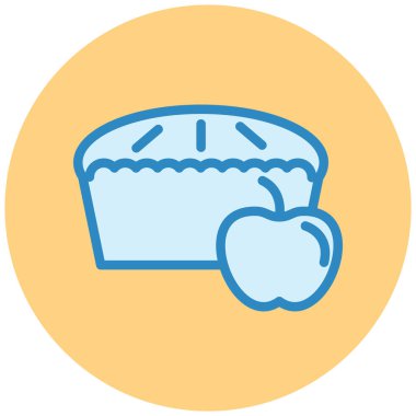 Kek. Web simgesi basit illüstrasyon