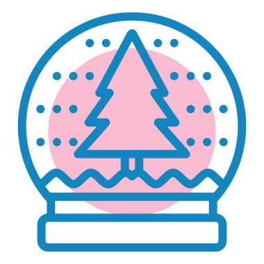 Noel topu ikonu vektör illüstrasyonu