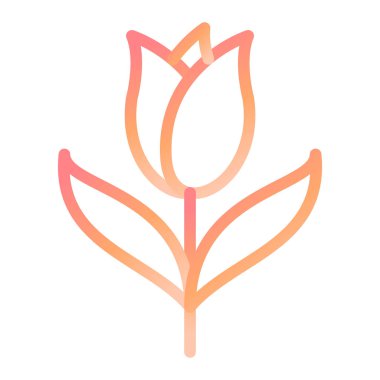 Lale. Web simgesi basit illüstrasyon