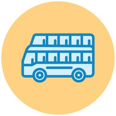 Otobüs. Web simgesi basit illüstrasyon