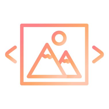 Slayt Gösterisi satır simgesi, vektör illüstrasyonu