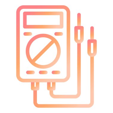 Voltmetre modern ikon vektör çizimi 