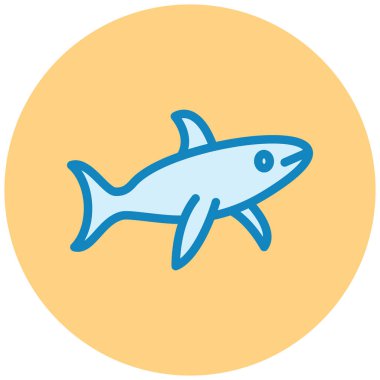 Balık. Web simgesi basit illüstrasyon