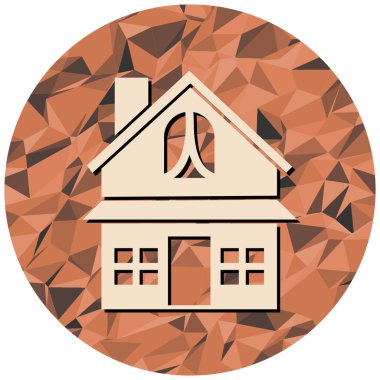 Bir ev simgesinin vektör illüstrasyon tasarımı