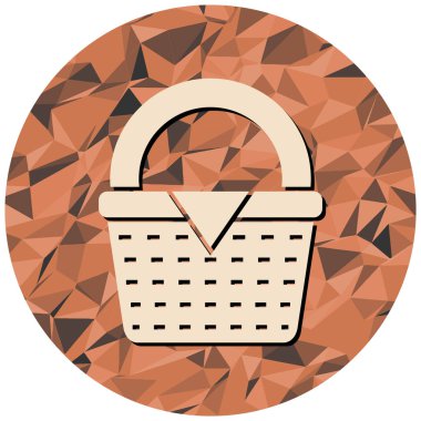 Alışveriş arabası ikonu. Ağ için sepet vektör simgelerinin düz çizimi