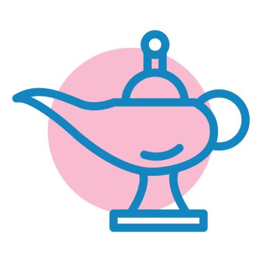 Sihirli lamba. Basit resimleme