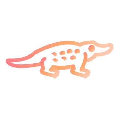 Timsah. Web simgesi basit illüstrasyon 