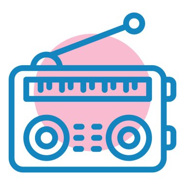 Radyo. Web simgesi basit tasarım