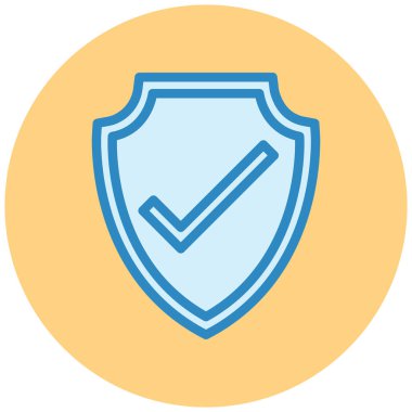 Kalkan. Web simgesi basit illüstrasyon