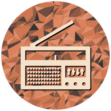 Retro müzik simgesinin vektör illüstrasyonu