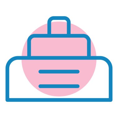 Çanta. Web simgesi basit illüstrasyon