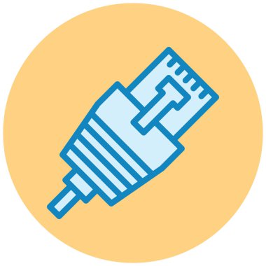 İnternet kablo simgesi, vektör illüstrasyonu basit tasarım