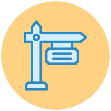 sokak işareti simgesi, vektör illüstrasyonu basit tasarım